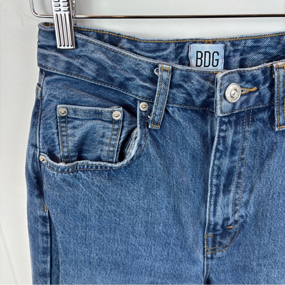 BDG High-waisted Baggy Jean sz 27 Medium Wash Rigid Denim Slouchy Relaxed Y2K - Picture 4 of 9
